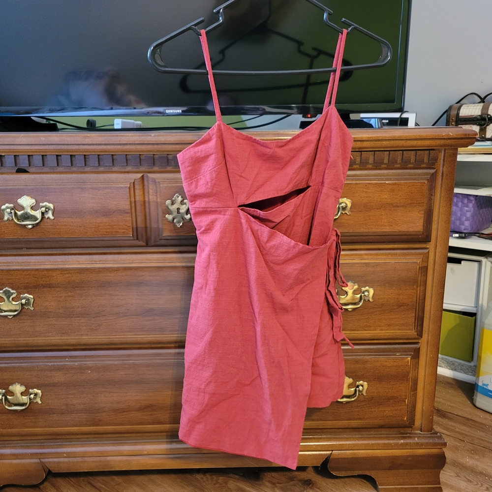 Red Sleeveless Romper
